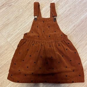 Zara corduroy bib dress